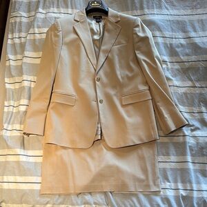 Classic Tan Blazer and Skirt Suit by Brooks Brothers